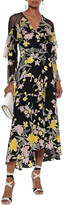 Thumbnail for your product : Diane von Furstenberg Alice Lace-paneled Floral-print Chiffon And Silk Crepe De Chine Midi Wrap Dress