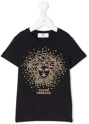 Versace stud appliqué medusa T-shirt