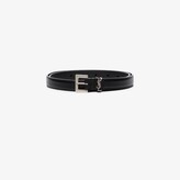Thumbnail for your product : Saint Laurent Black Monogram Buckle Leather Belt