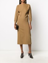 Thumbnail for your product : Givenchy V-back draped midi dress