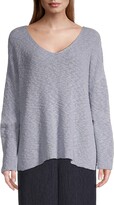 Thumbnail for your product : Eileen Fisher V-Neck Cotton Pullover Sweater