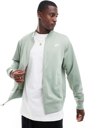 olive green and white nike windbreaker