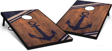 Skip's Garage 2' X 3' Anchor Tailgate Size Cornhole Set