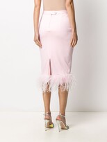 Thumbnail for your product : Styland Feather Trim Midi Skirt