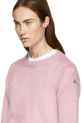 Moncler Pink Mohair Crewneck Sweater