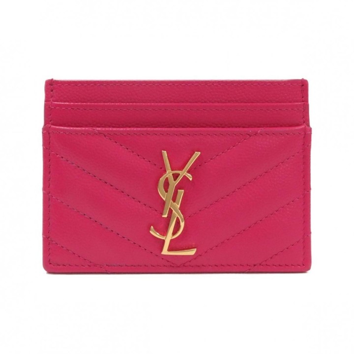 saint laurent pink wallet