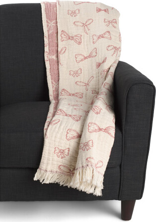 TJMAXX Bow Mallow Throw, Cotton