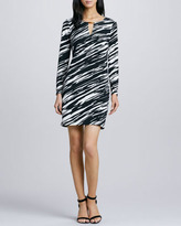 Thumbnail for your product : Trina Turk Neva Zebra-Print Jersey Dress