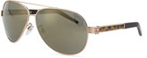 Thumbnail for your product : Roberto Cavalli Gorgena Leopard Rose Golden Aviator Sunglasses