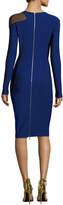 Thumbnail for your product : Thierry Mugler Tulle-Inset Long-Sleeve Sheath Dress