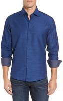 Thumbnail for your product : Stone Rose Slim Fit Melange Textured Sport Shirt