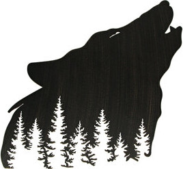 Black Laser Cut Metal Wolf Wall Art Hanging Forest Lodge Decor Home Decoration