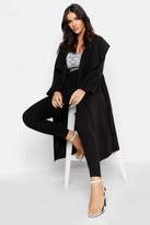 Thumbnail for your product : boohoo Shawl Collar Belted Wool Look Coat
