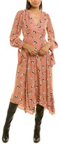 Thumbnail for your product : Rebecca Taylor Paintbrush Silk-Blend Midi Dress