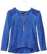 Thumbnail for your product : Amy Byer Big Girls' Lurex High/Low Top