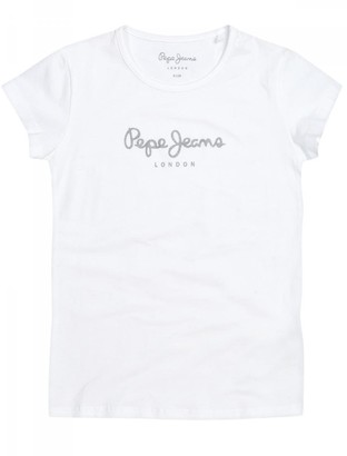 Pepe Jeans Girl's Hana Glitter S/s T-Shirt