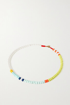Roxanne Assoulin Loopy Enamel And Faux Pearl Necklace