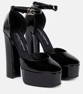 Thumbnail for your product : Dolce & Gabbana Patent leather platform pumps