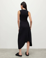 Thumbnail for your product : AllSaints Gia Asymmetrical Midi Dress - Olive Branch Green