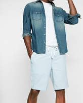 Thumbnail for your product : Express 10 Inch Linen-Cotton Drawstring Shorts