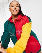 Thumbnail for your product : Public Desire Curve contrast motif oversized hoodie sweatshirt dress in multi