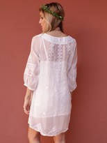 Thumbnail for your product : West Coast Wardrobe Eventide 3/4 Henley Tunic in Off White
