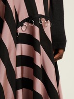 Thumbnail for your product : Marques Almeida Loop-decorated Asymmetric Draped Skirt - Black Pink