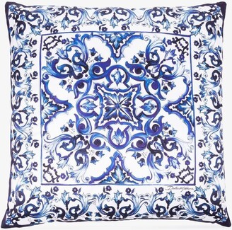 Dolce & Gabbana Blue Duchesse Medium Cotton Cushion - Unisex - Silk