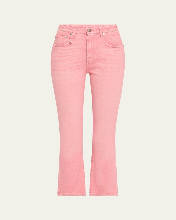 R 13 Kick Fit Cropped Jeans