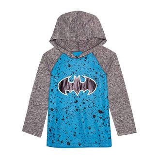 Batman Long Sleeve Hooded Neck T-Shirt-Preschool Boys