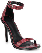 Thumbnail for your product : Tibi Amber Snakeskin-Embossed Leather Sandals