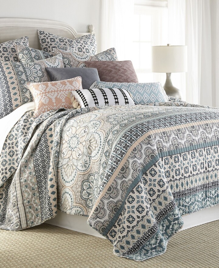 Levtex Addie Mediterranean Medallion Quilt Set King