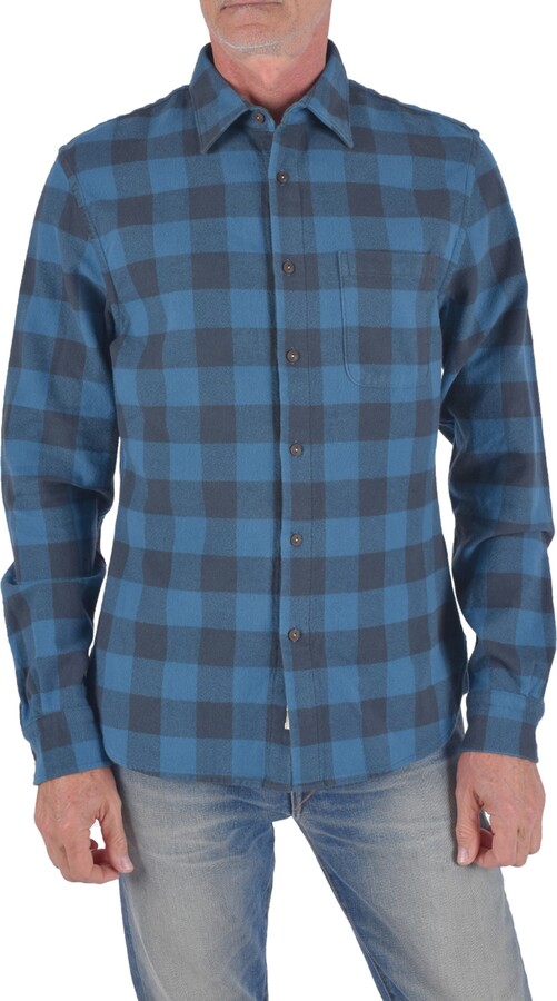 Lucky Brand Plaid Stretch Flannel Snap-Up Western Shirt - ShopStyle