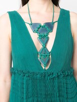 Thumbnail for your product : Alberta Ferretti V-neck silk dress