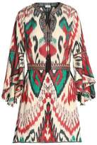 Thumbnail for your product : Talitha Embellished Printed Silk Mini Dress