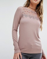 Thumbnail for your product : Vila Lace Front T-Shirt