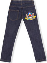 Thumbnail for your product : Fendi Kids fantastic patch jeans