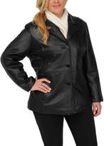 Thumbnail for your product : JCPenney Excelled Leather Excelled Button-Front Jacket - Plus