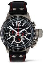 Thumbnail for your product : TW Steel CEO Canteen black leather chronograph watch