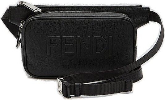 Fendi Roma Logo Embossed Belt Bag