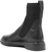 Thumbnail for your product : The Row Fara Ribbed Cashmere-paneled Leather Chelsea Boots - Black