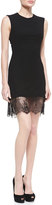 Thumbnail for your product : McQ Crepe Lace-Bottom Sleeveless Dress