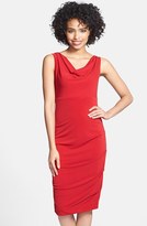 Thumbnail for your product : Nicole Miller Cowl Neck Crepe Sheath Dress