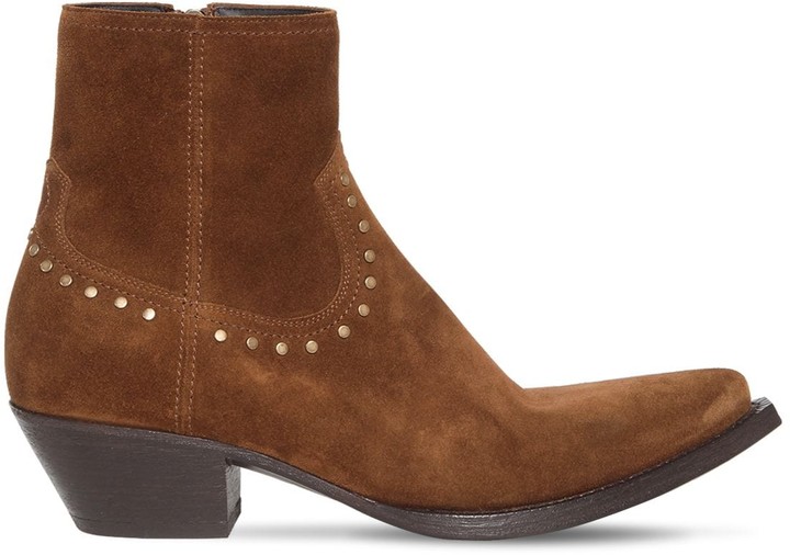 zip up suede boots