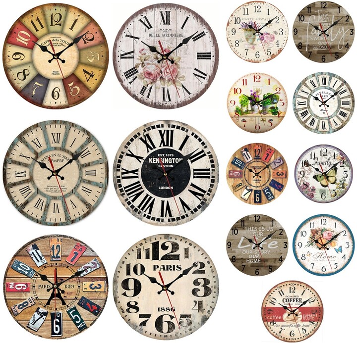 Hongyan Fashion simple wall clock/bedroom creative retro wall clock 