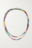 Thumbnail for your product : JIA JIA + Net Sustain 14-karat Gold Sapphire Necklace - Red