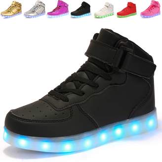 ANLUKE Kids High Top Light Up LED Shoes 11 Colors Sneakers as Gift for Boys Girls Men Women 41