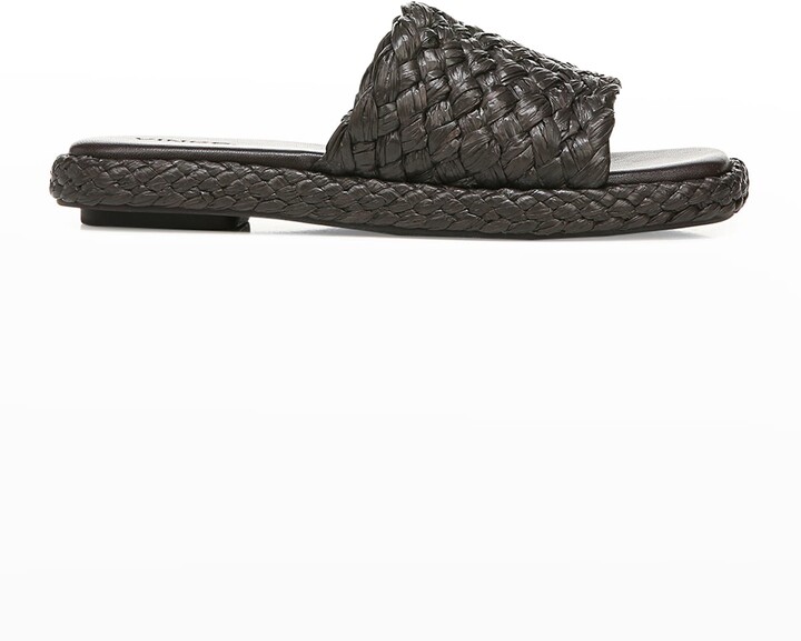 Vince Rumi Woven Raffia Flat Sandals - ShopStyle