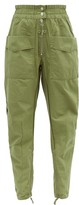 Thumbnail for your product : Etoile Isabel Marant Lecia Tapered Cotton-canvas Utility Trousers - Womens - Khaki