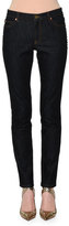 Thumbnail for your product : Valentino Rockstud-Trim Skinny Jeans, Navy Denim
